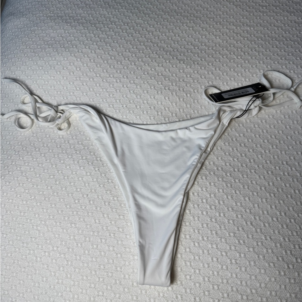 $55 SXA White Bikini Bottom Size XL New NWT Cheeky Brazilian